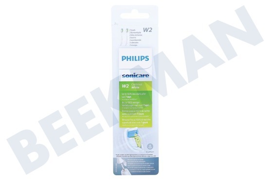 Philips  HX6062/10 Zahnbürsten-Set W2 Optimal White Aufsteckbürsten, 2 Stück