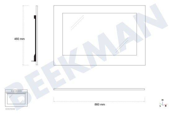 Smeg Ofen-Mikrowelle Tür Innen Ofen