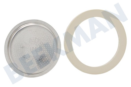 Bialetti  800033 Filter 3 und 4 Tassen, 3 Dichtungen